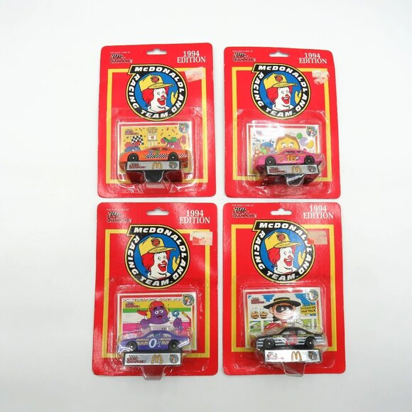 Set 4 Vintage McDonalds Racing Champions 1994 Die Cast Cars Original Packaging - Picture 1 of 16